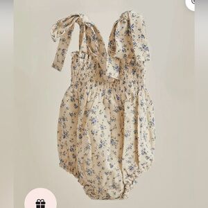 Nothing Fits But - Keiko Onesie, Cream & Blue Floral